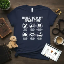 THINGS I DO IN text design featuring bold typography on quality t-shirt