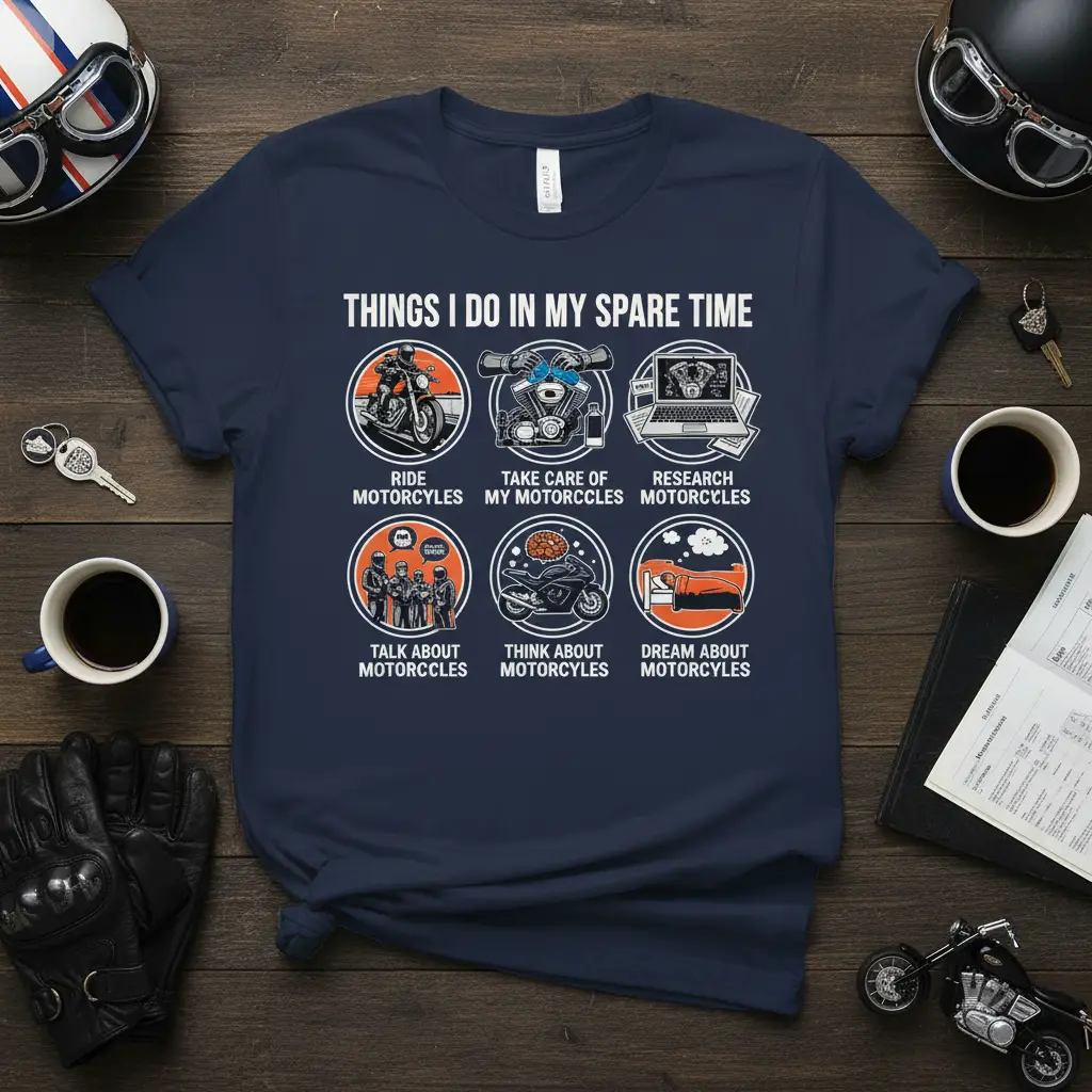 Things I Do in My Spare Time Motorcycle Rider Tee