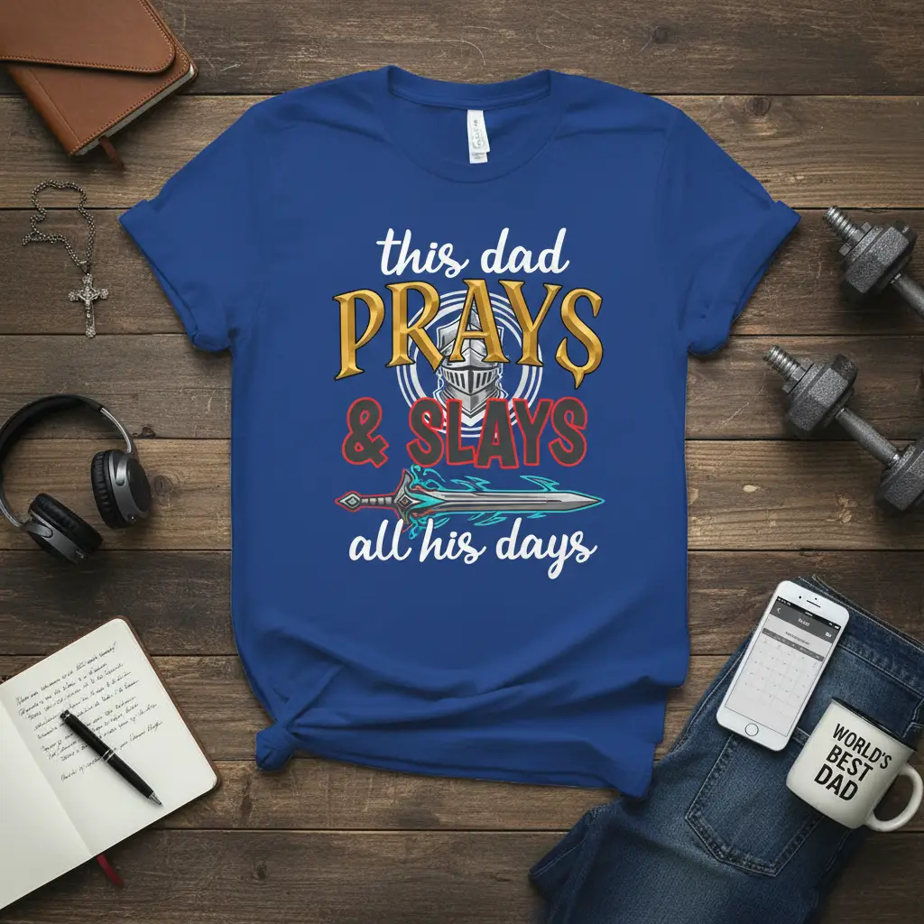 This Dad Prays & Slays All His Days T-Shirt