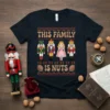 This Family Is Nuts t-shirt design with nutcracker figures and festive borders
