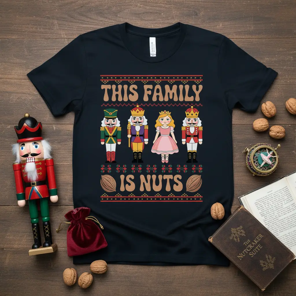 This Family Is Nuts Christmas T-Shirt Funny Holiday Gift