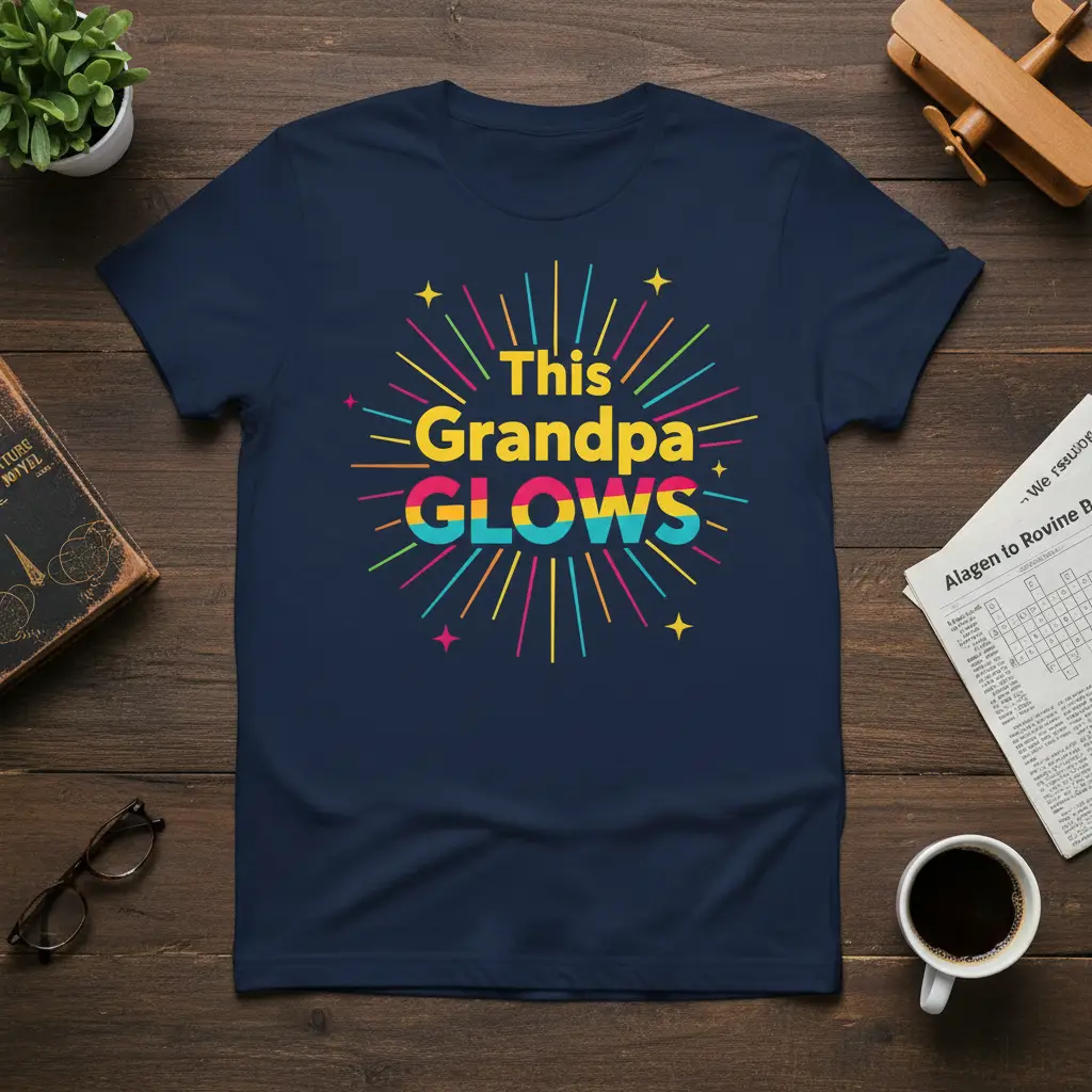 This Grandpa Glows T-Shirt Proud Grandpa Gift