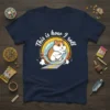 This is how I roll t-shirt with a cute hamster running in a circle graphic and playful text