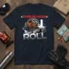 This Is How I Roll text above a snow groomer vehicle graphic on a navy t-shirt