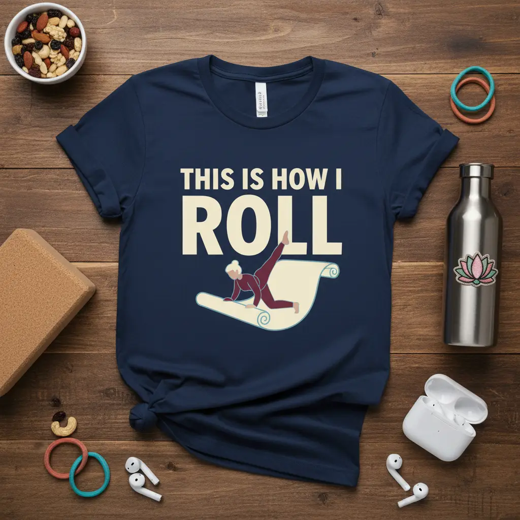 This Is How I Roll Yoga T-Shirt Funny Fitness Gift