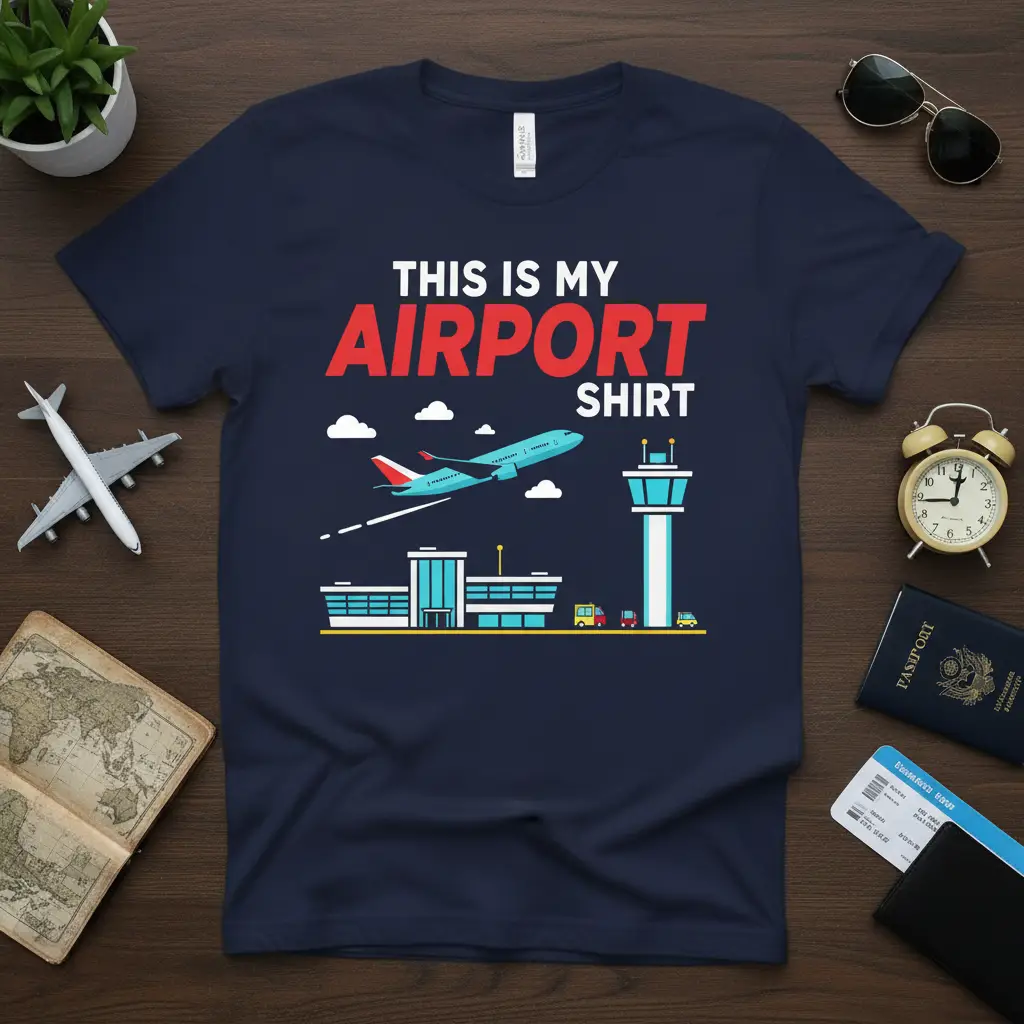 This Is My Airport Shirt Funny Travel Tee for Aviation Lovers