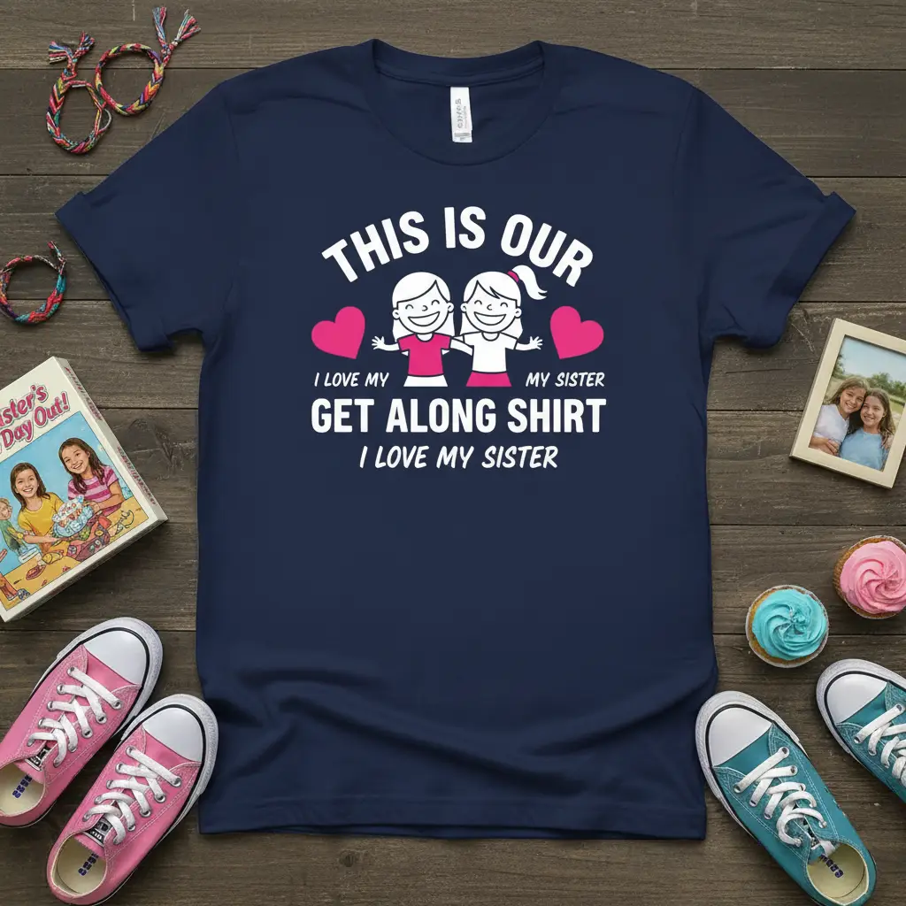 This Is Our Get Along Sister T-Shirt Funny Sibling Gift