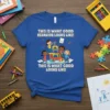 This Is What Good Behavior Looks Like T-Shirt featuring children building a block tower, with text celebrating positive actions
