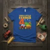 This Little Farmer 4 birthday t-shirt with a red tractor, bales of hay, scarecrow, and windmills