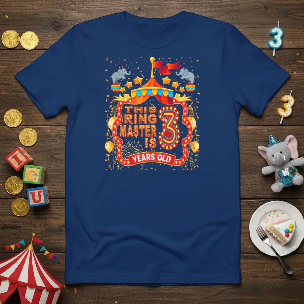 This Ring Master Is 3 Years Old Birthday T-Shirt