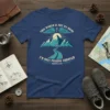 Christian t-shirt with the quote "THIS WORLD IS NOT MY HOME I'M ONLY PASSING THROUGH Hebrews 13:14" and mountain landscape