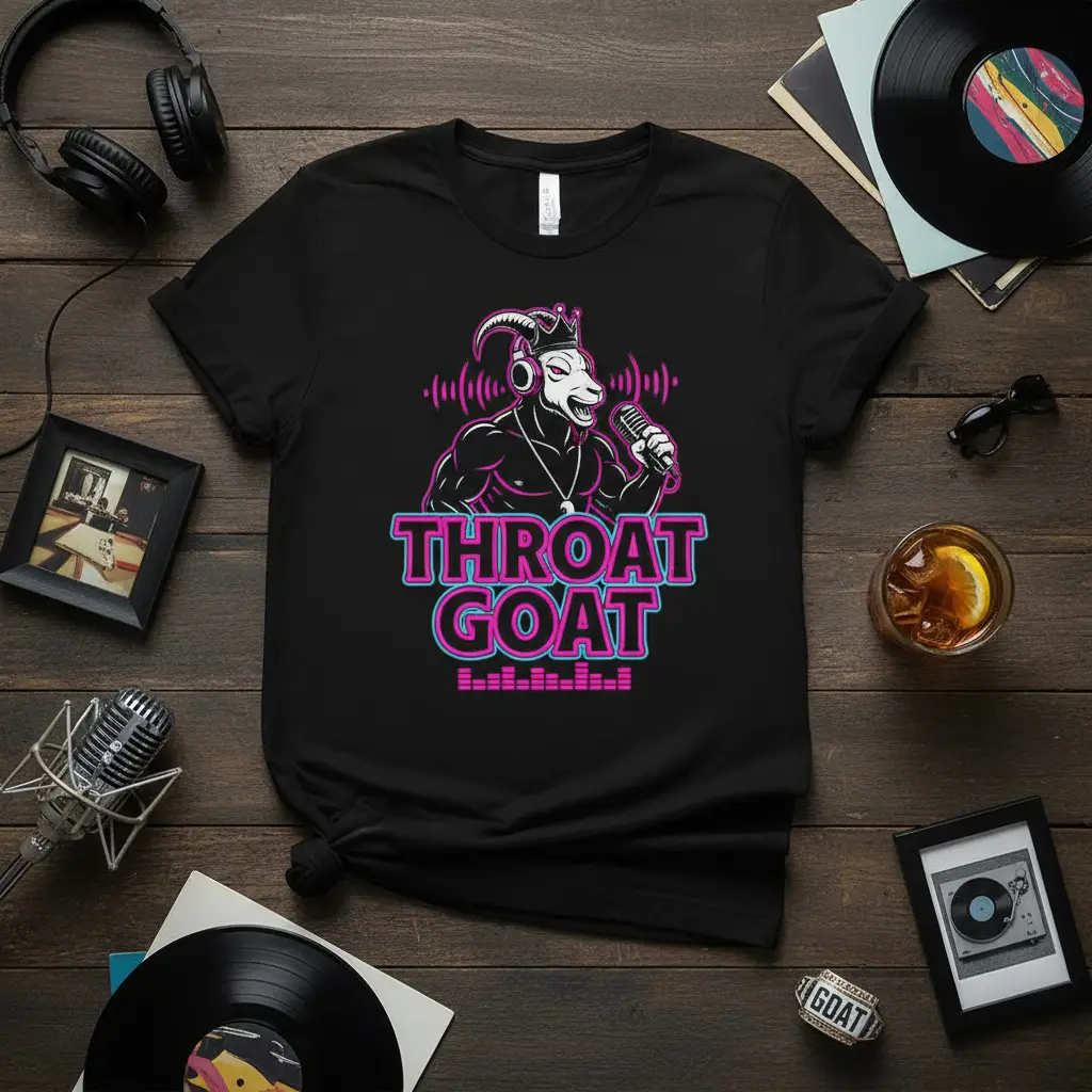 Throat Goat Microphone King T-Shirt Music Lover Gift