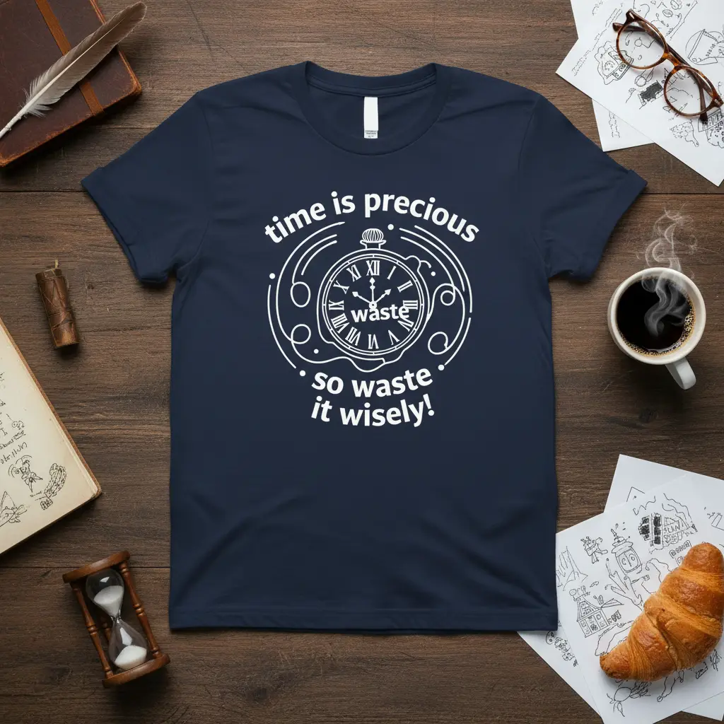Time Is Precious So Waste It Wisely! Quote T-Shirt