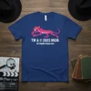 TM & © 2023 MGM. All Rights Reserved. text with Pink Panther character on a blue t-shirt