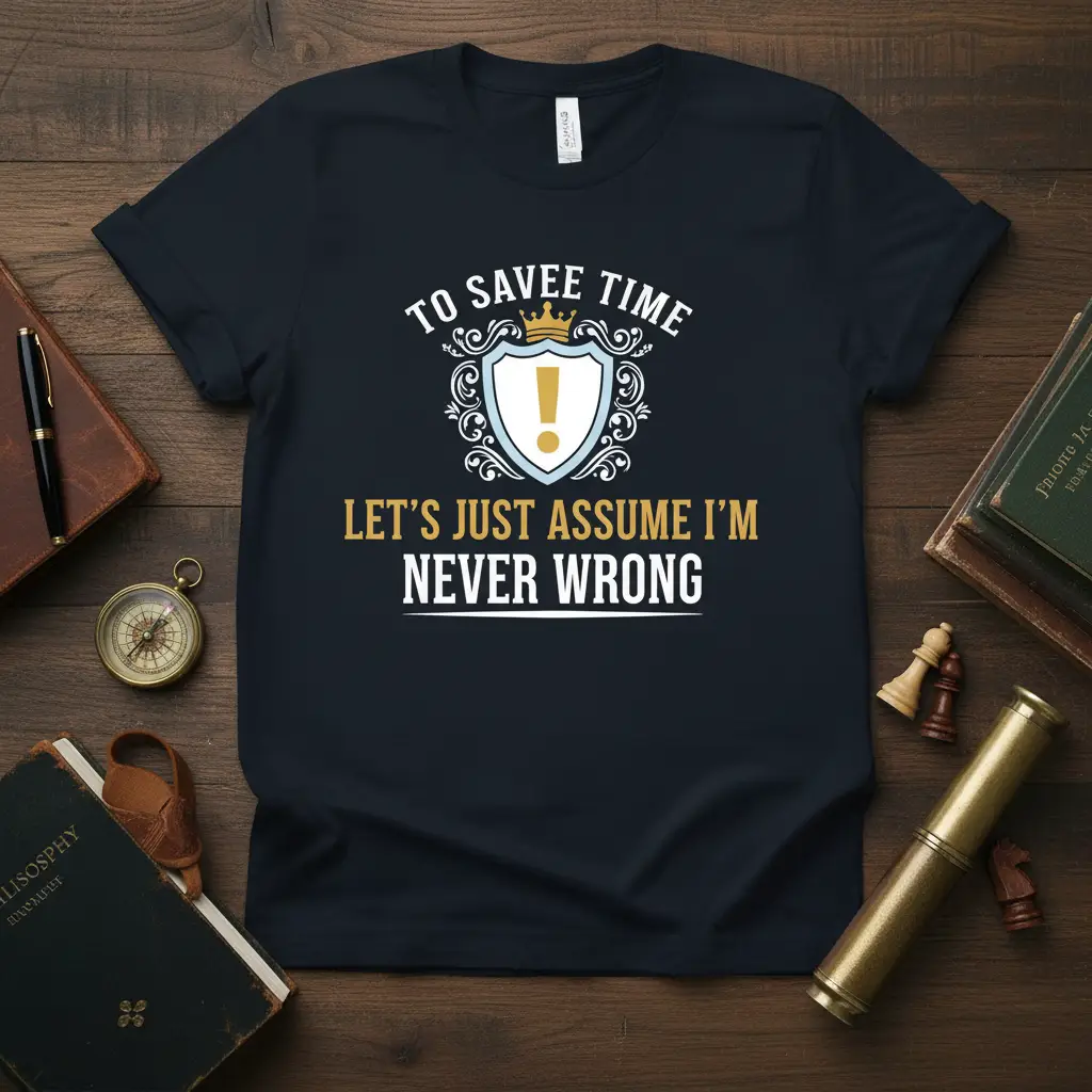 To Savee Time Let’s Just Assume I’m Never Wrong Tee