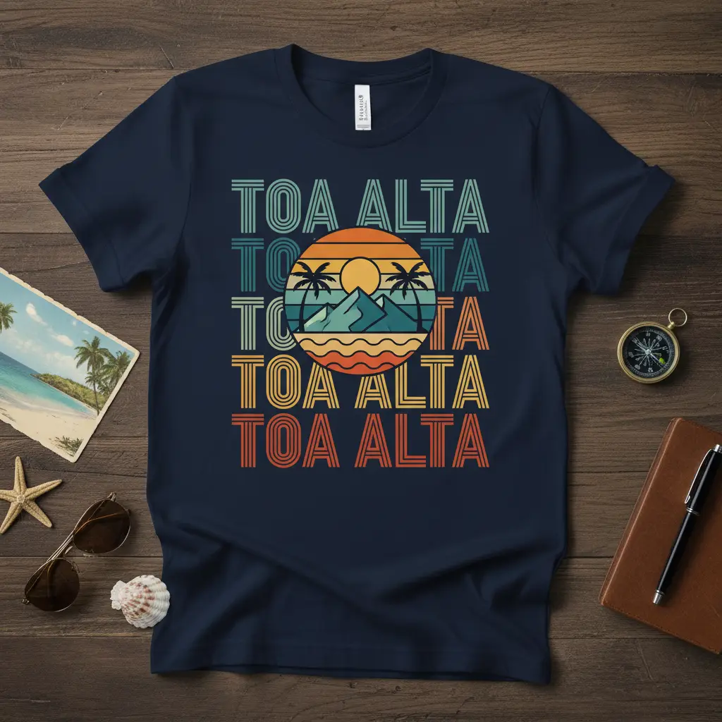 Toa Alta Puerto Rico Vintage Sunset T-Shirt