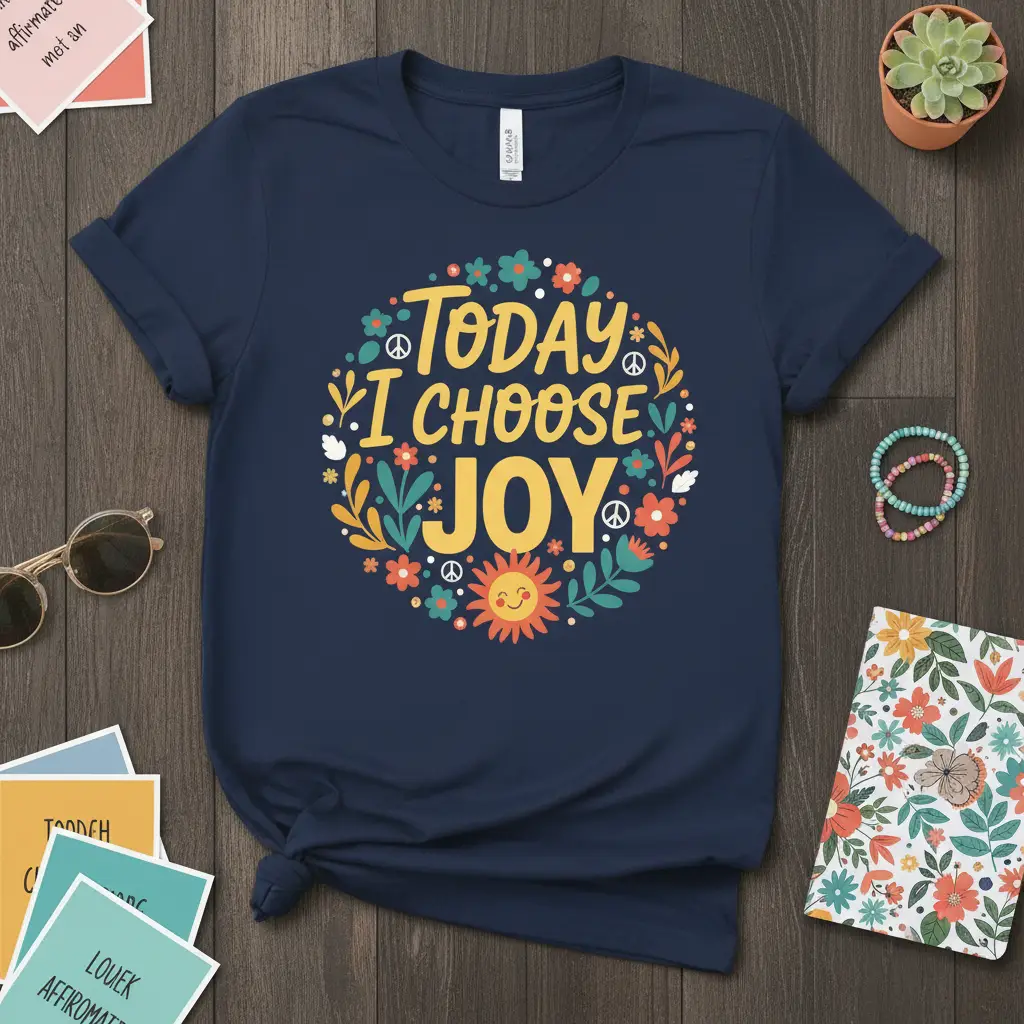 Today I Choose Joy Affirmation T-Shirt Positive Vibes Gift
