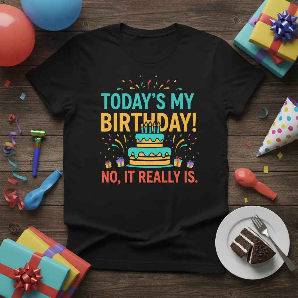 Today’s My Birthday! No, It Really Is. Funny Tee