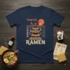 Tokyo Ramen t-shirt design featuring a Japanese pagoda, chopsticks, and the word Ramen in bold font