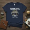 Tolerance Peace Love creative graphic design printed on comfortable cotton t-shirt