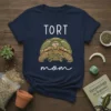 TORT mom t-shirt design featuring a mother tortoise with a baby tortoise, wearing a flower crown