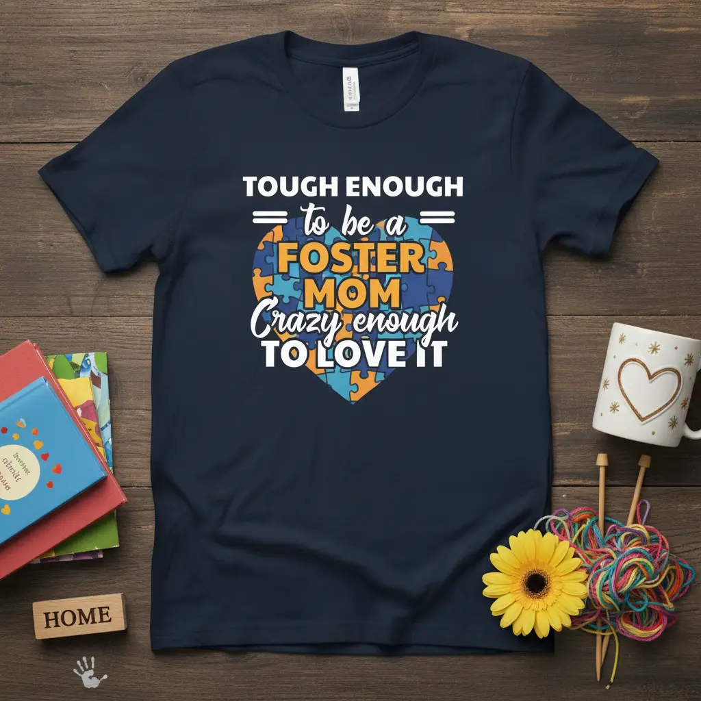 Tough Enough to Be a Foster Mom Tee Crazy Enough to Love It