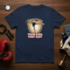 Train Hard, Fight Easy T-Shirt featuring a kickboxing graphic and motivational text