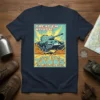 Vintage-style "Treat 'Em Rough! Join The Tanks United States Tank Corps." t-shirt design featuring a powerful tank breaking through a