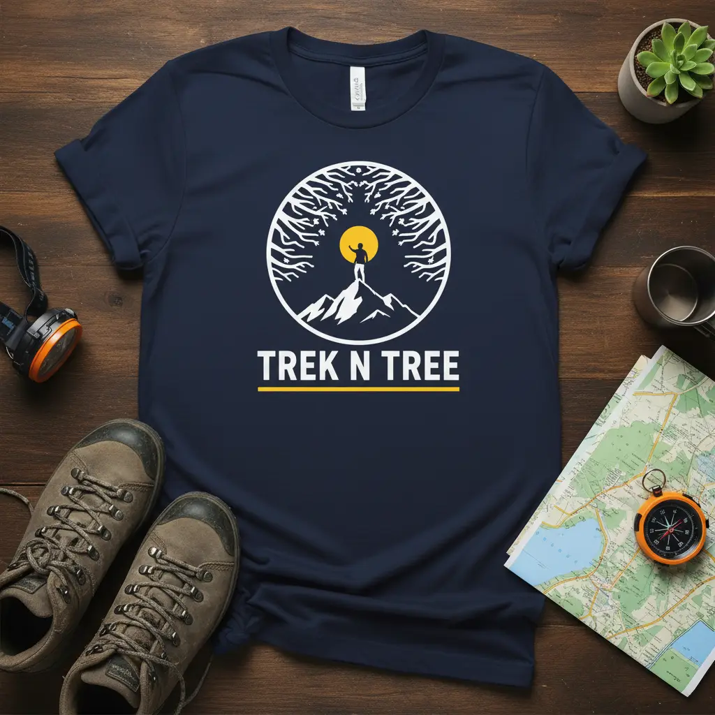Trek N Tree Hiking Adventure T-Shirt for Nature Lovers