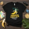 Tropical Banana Bliss Paradise t-shirt design with a peeling banana graphic and "EST. 2024" text