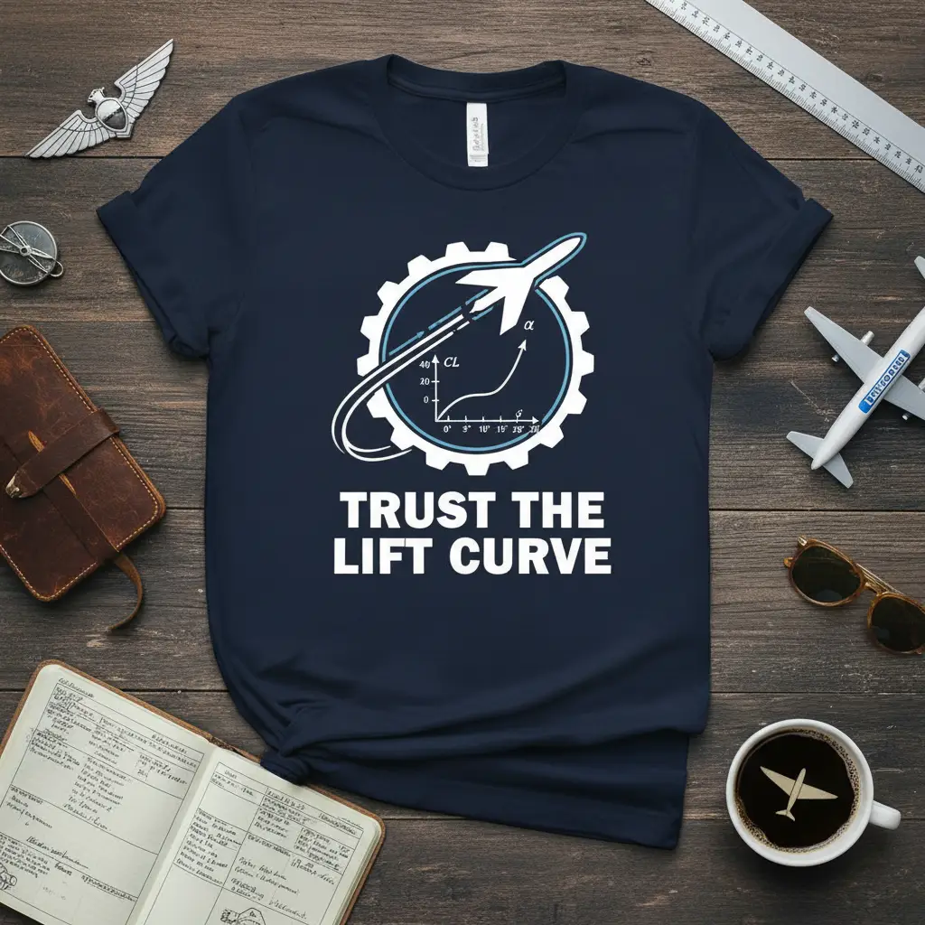 Trust the Lift Curve Aviation T-Shirt Pilot Gift