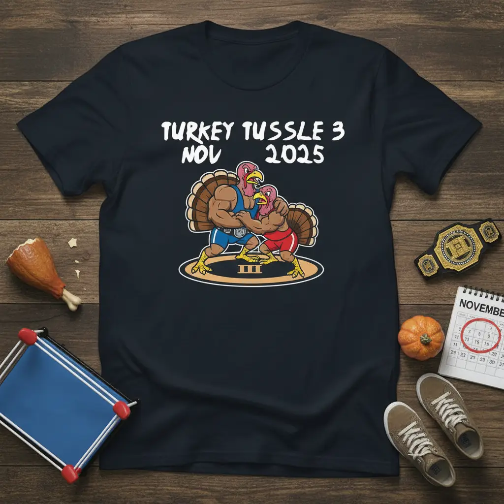 Turkey Tussle 3 Nov 2025 Wrestling T-Shirt