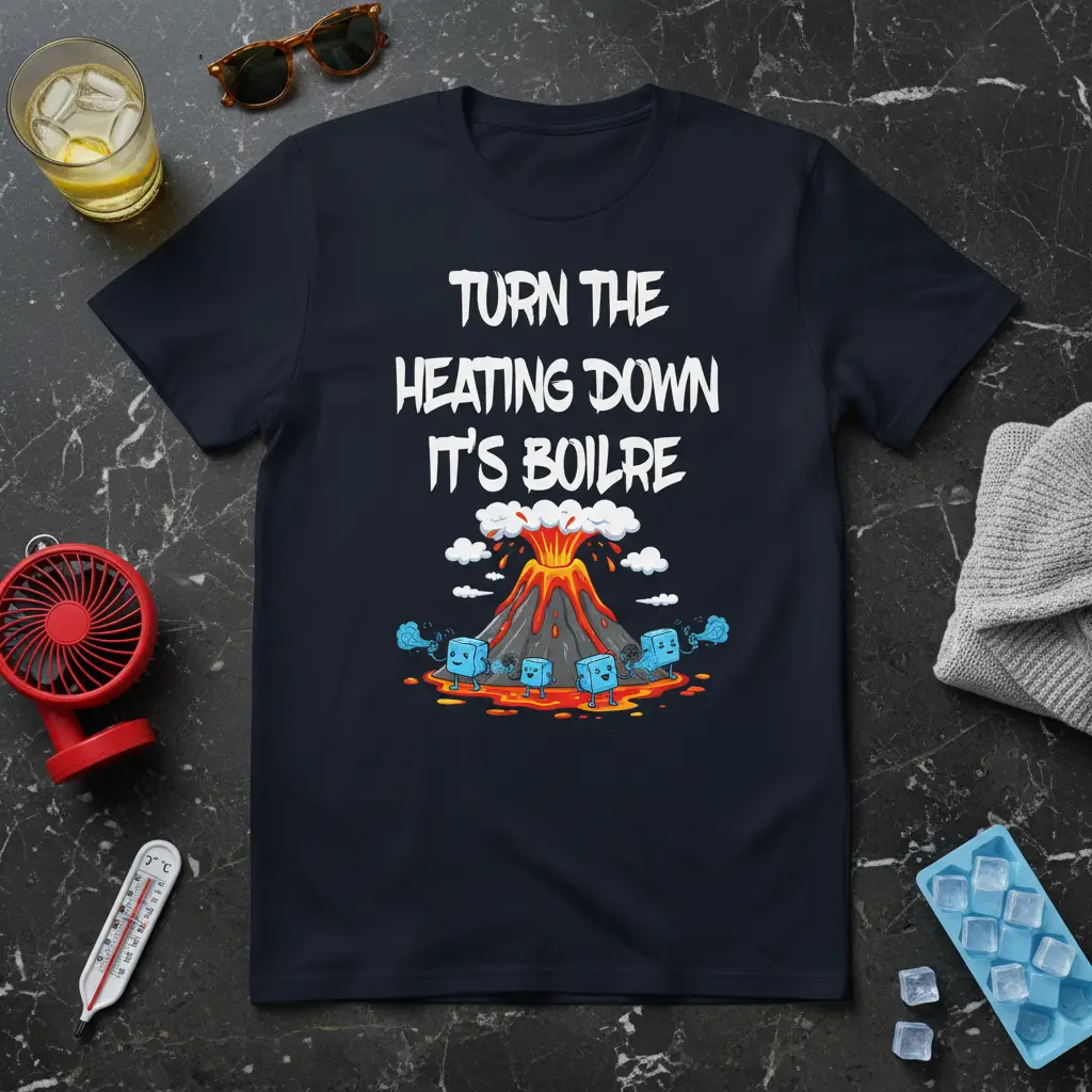 Turn the Heating Down It’s Boilre T-Shirt Funny Summer Heatwave Gift