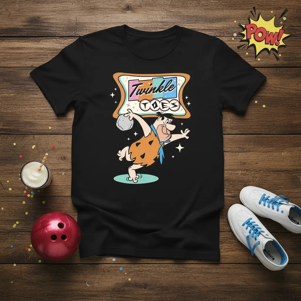 Twinkle Toes Bowling T-Shirt Retro Cartoon