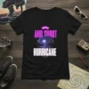 Twist and Shout Hurricane T-Shirt featuring a vibrant purple vortex storm graphic and bold typography