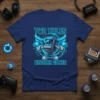 Two Titles Brother Gamer t-shirt featuring a retro arcade machine with wings holding trophies