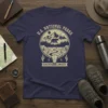 U.S. National Parks Adventure Awaits t-shirt design featuring a vintage bear, mountains, desert cacti, and skull graphic
