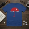 Umbrella Cityscape Snow creative graphic design printed on comfortable cotton t-shirt