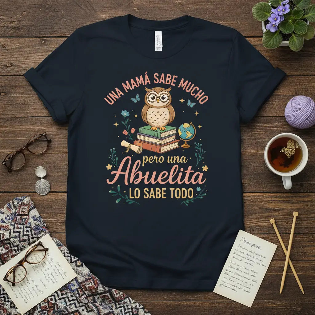 Una Mamá Sabe Mucho Abuelita Lo Sabe Todo T-Shirt