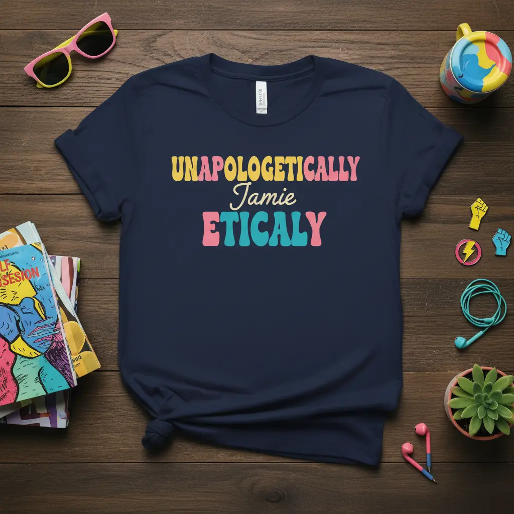 Unapologetically Jamie Etically Retro Quote T-Shirt