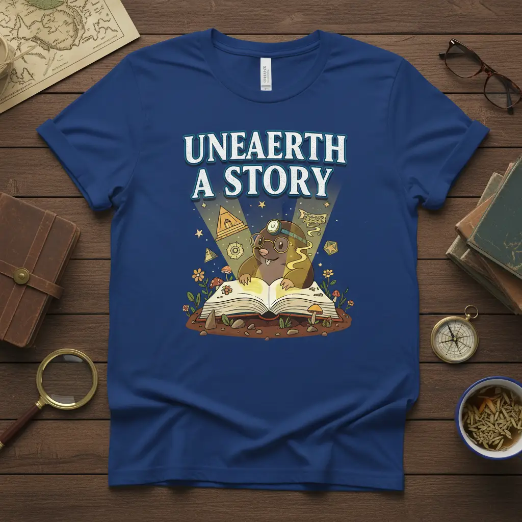 Unearth a Story Book Lover T-Shirt Reading Gift