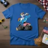 Unicorn Dinosaur Monster Truck creative graphic design printed on comfortable cotton t-shirt