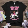 UNICORN MAGIC ADVENTURES AWAIT! detailed graphic design printed on comfortable cotton t-shirt
