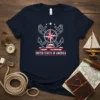 Navy t-shirt with UNITED STATES OF AMERICA text, nautical anchors, and a compass graphic in red, white, and blue