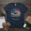 United For A Better Pay t-shirt with American flag, Mercedes Sprinter van, and Spanish translation Unidos Por Un Mejor Pago