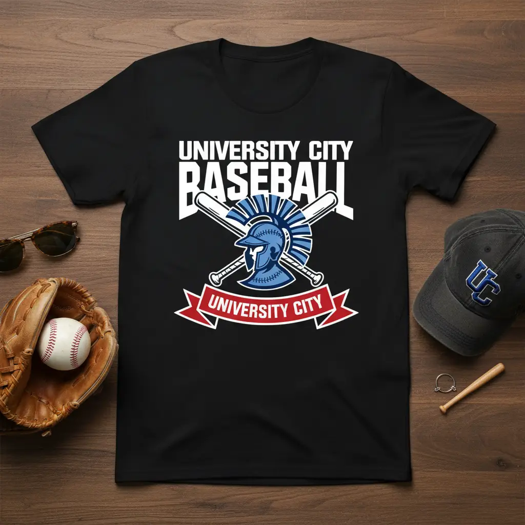University City Baseball T-Shirt Spartan Team Spirit Gift