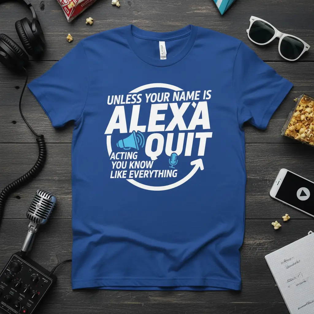 Unless Your Name Is Alexa Quit T-Shirt Funny Tech Humor