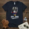 URBAN APE RIDING CLUB EST 1920 t-shirt with a gorilla wearing a helmet and smoking a cigar