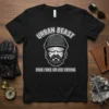 Urban Beast Ride Free Or Die Trying text with a graphic of a bearded man in a helmet on a