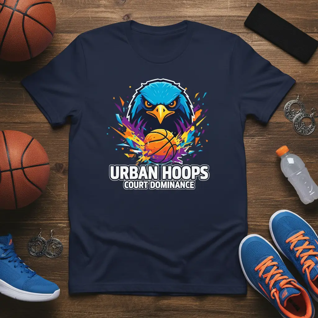 Urban Hoops Court Dominance Basketball T-Shirt Gift